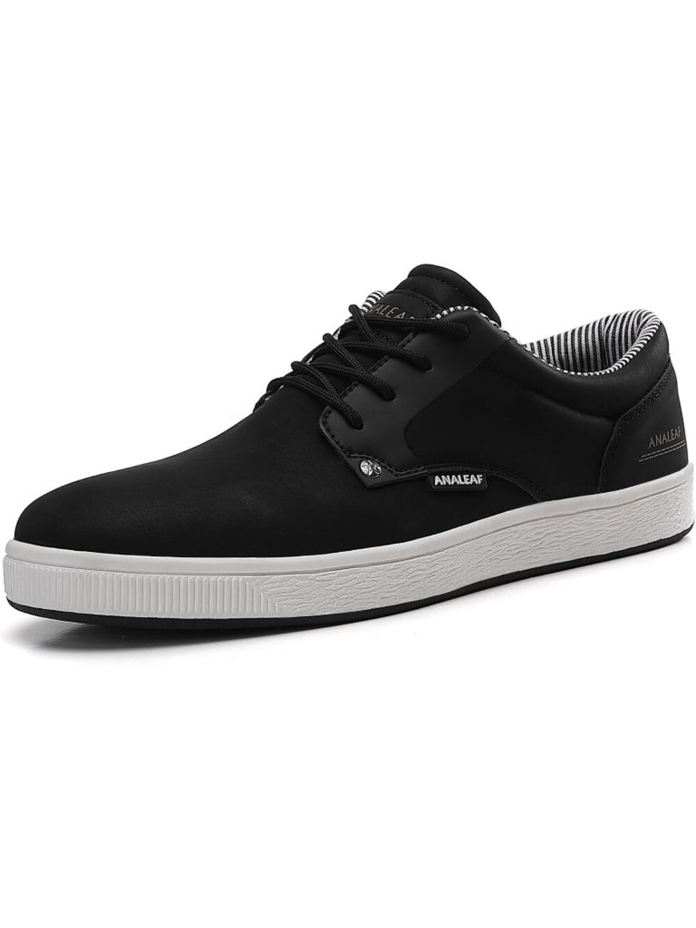 Men's Black Round Toe Lace Up Breathable Mesh Oxford Fashion Sneakers Shoes